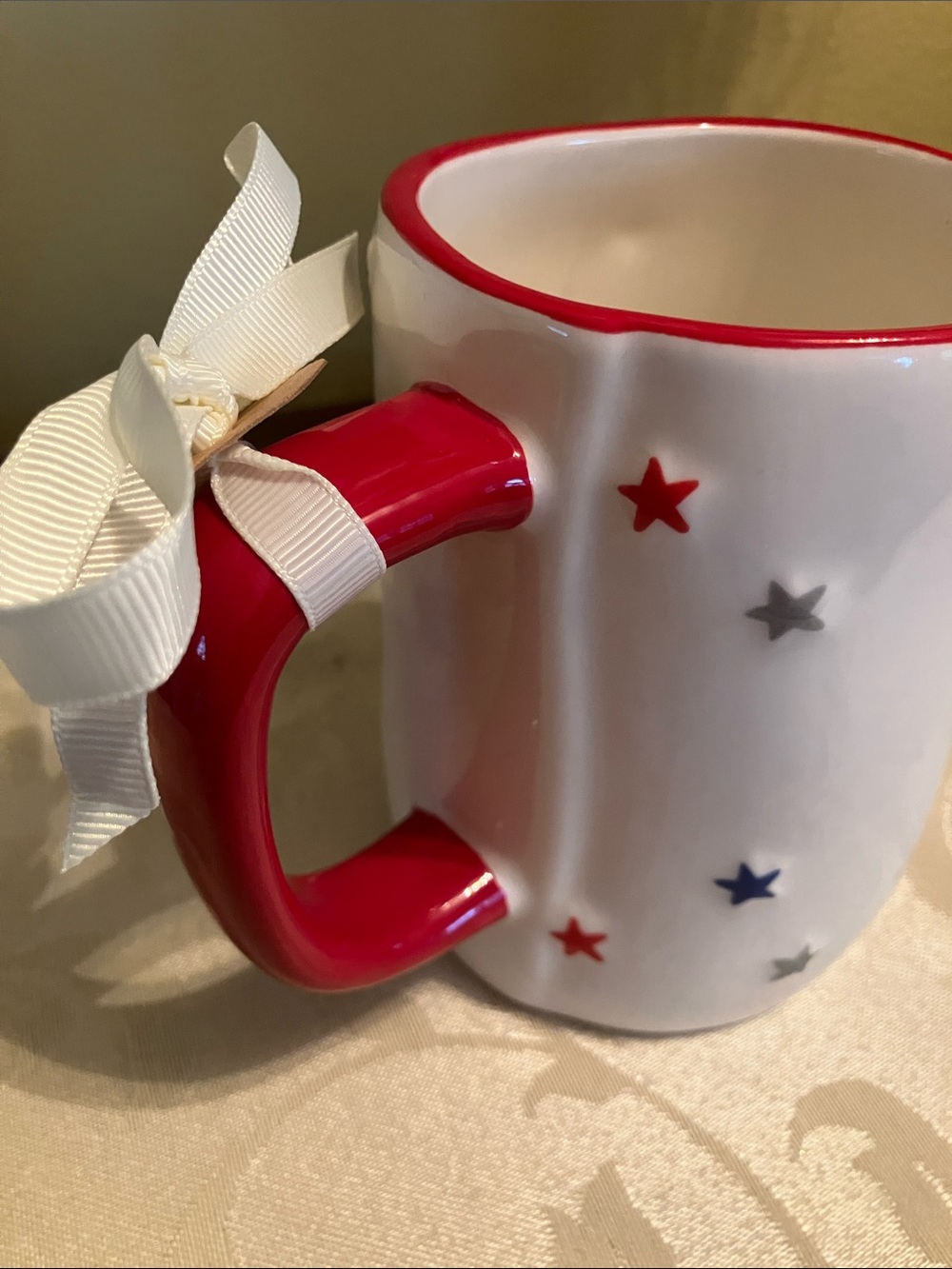 🇺🇸 Rae Dunn 250th Birthday limited edition red white & blue mug coffee cup NWT - Picture 4 of 11